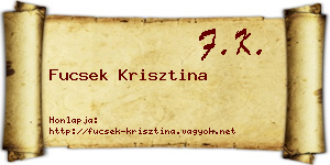 Fucsek Krisztina névjegykártya