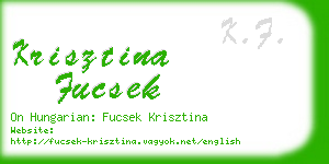 krisztina fucsek business card